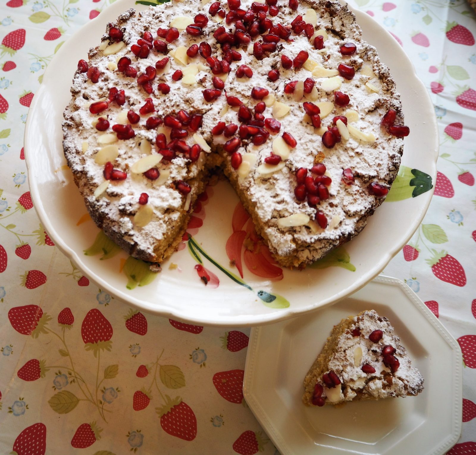 Clementine and Pomegranate Cake